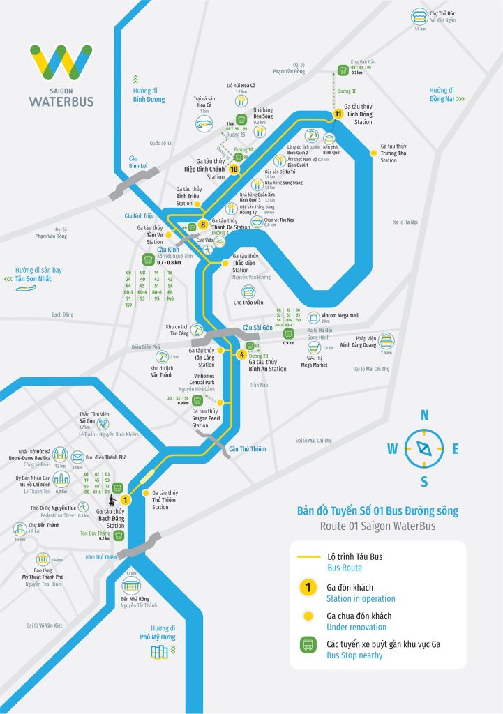 Riding the Saigon WaterBus: Stations, Tickets and the Sunset Route 1 saigon waterbus route
