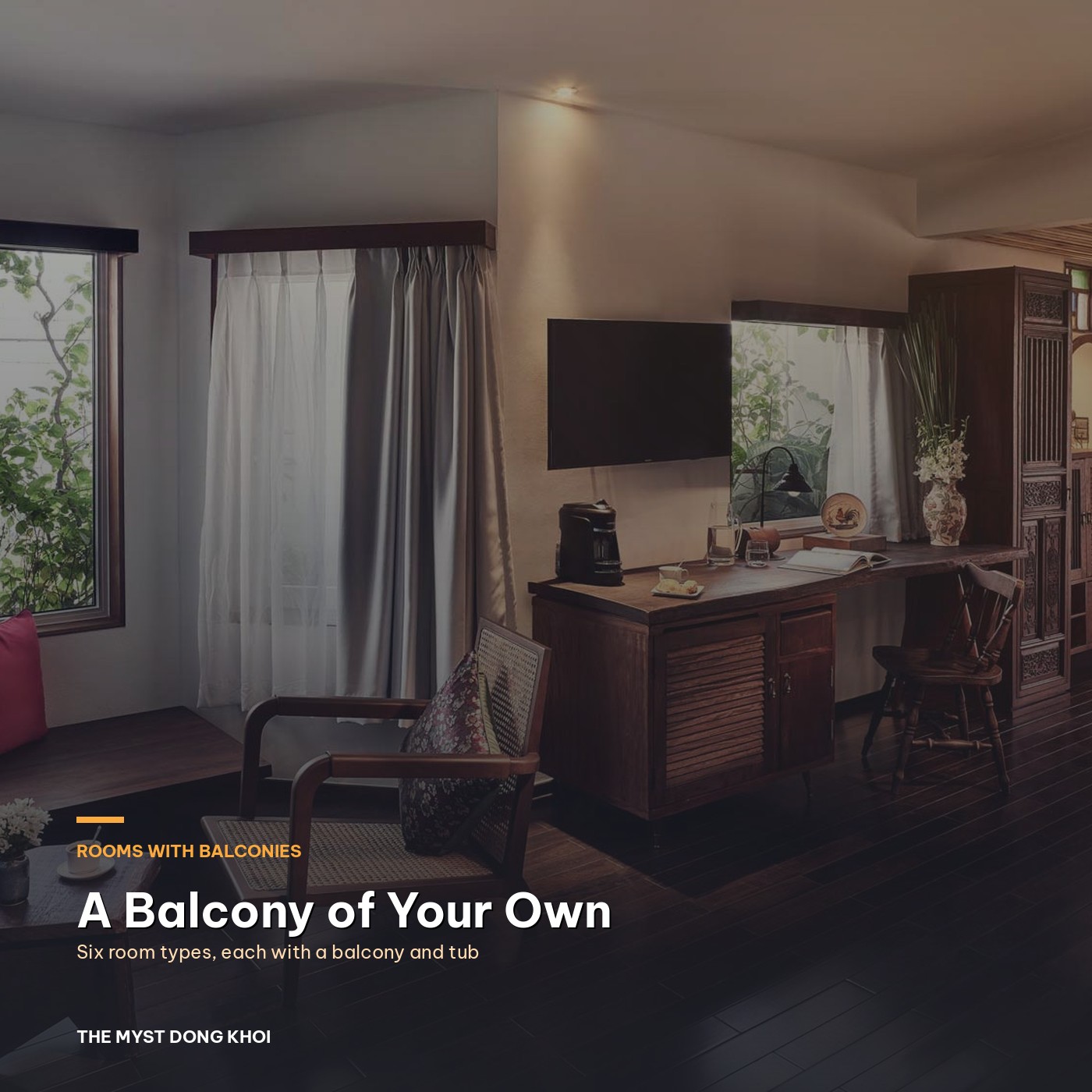Choosing a hotel room with a balcony in Saigon: the six room types at The Myst Dong Khoi